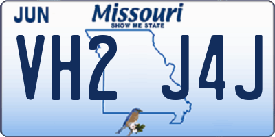 MO license plate VH2J4J