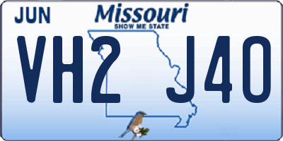 MO license plate VH2J4O