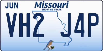 MO license plate VH2J4P