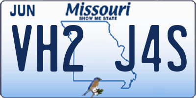 MO license plate VH2J4S