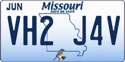MO license plate VH2J4V