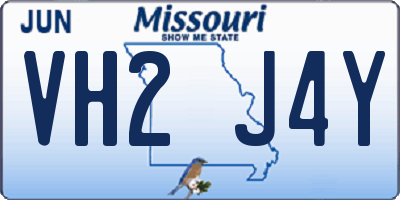 MO license plate VH2J4Y