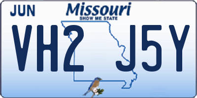 MO license plate VH2J5Y