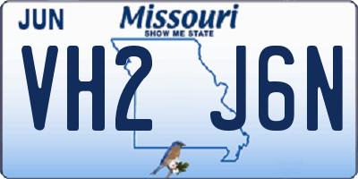 MO license plate VH2J6N