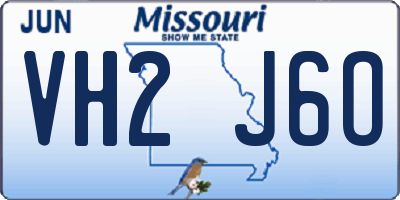 MO license plate VH2J6O