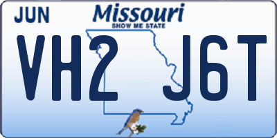 MO license plate VH2J6T
