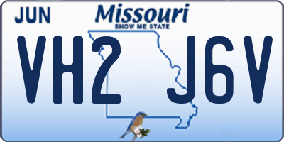 MO license plate VH2J6V