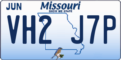 MO license plate VH2J7P