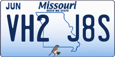 MO license plate VH2J8S