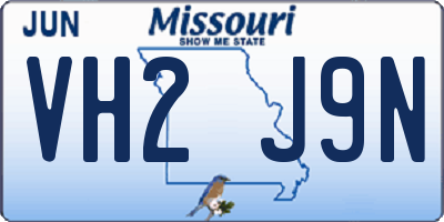 MO license plate VH2J9N