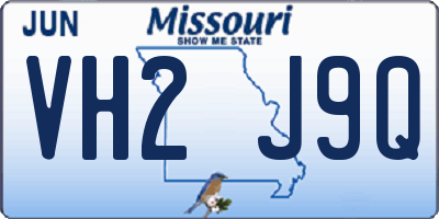 MO license plate VH2J9Q