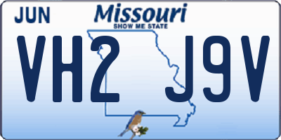 MO license plate VH2J9V