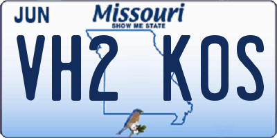 MO license plate VH2K0S