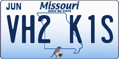 MO license plate VH2K1S
