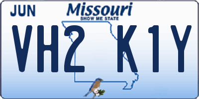 MO license plate VH2K1Y