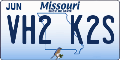 MO license plate VH2K2S
