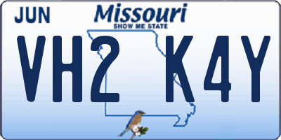 MO license plate VH2K4Y
