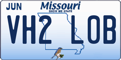MO license plate VH2L0B