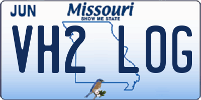 MO license plate VH2L0G