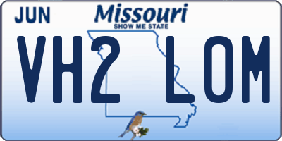 MO license plate VH2L0M