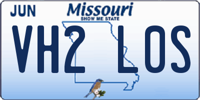 MO license plate VH2L0S