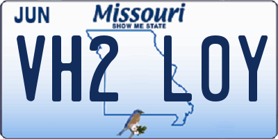 MO license plate VH2L0Y