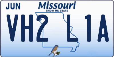 MO license plate VH2L1A