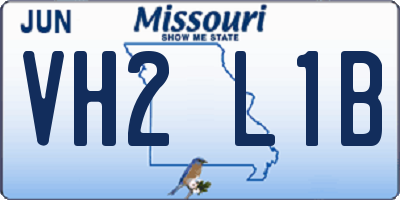 MO license plate VH2L1B