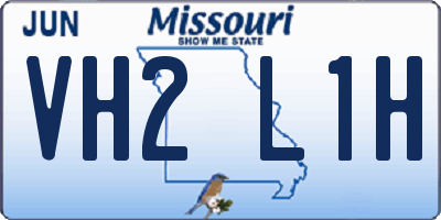 MO license plate VH2L1H