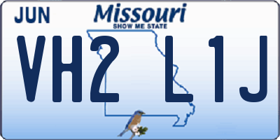 MO license plate VH2L1J