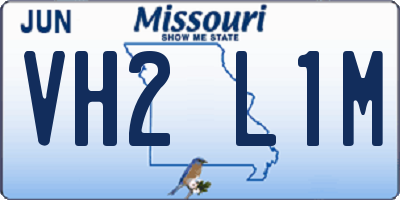 MO license plate VH2L1M