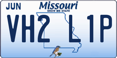 MO license plate VH2L1P