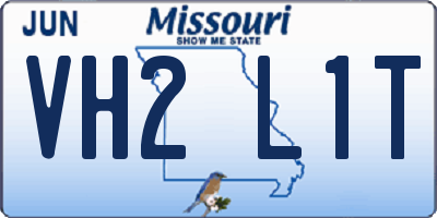 MO license plate VH2L1T