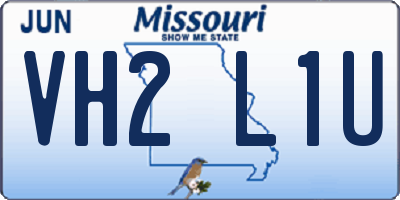 MO license plate VH2L1U