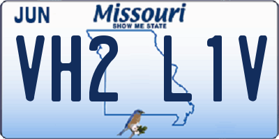 MO license plate VH2L1V