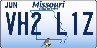 MO license plate VH2L1Z