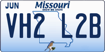MO license plate VH2L2B