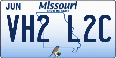 MO license plate VH2L2C