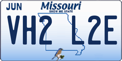 MO license plate VH2L2E