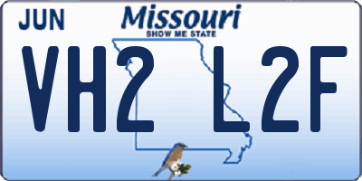 MO license plate VH2L2F
