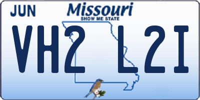 MO license plate VH2L2I