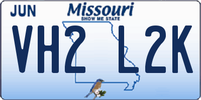 MO license plate VH2L2K