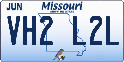 MO license plate VH2L2L