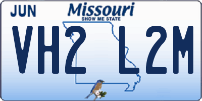 MO license plate VH2L2M