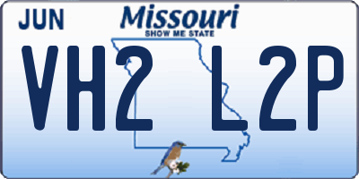MO license plate VH2L2P