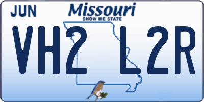MO license plate VH2L2R