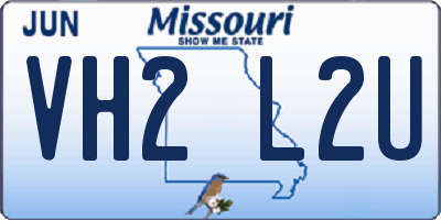 MO license plate VH2L2U