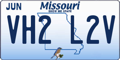 MO license plate VH2L2V