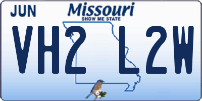 MO license plate VH2L2W
