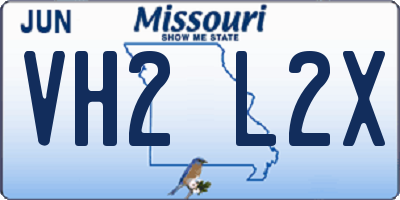 MO license plate VH2L2X